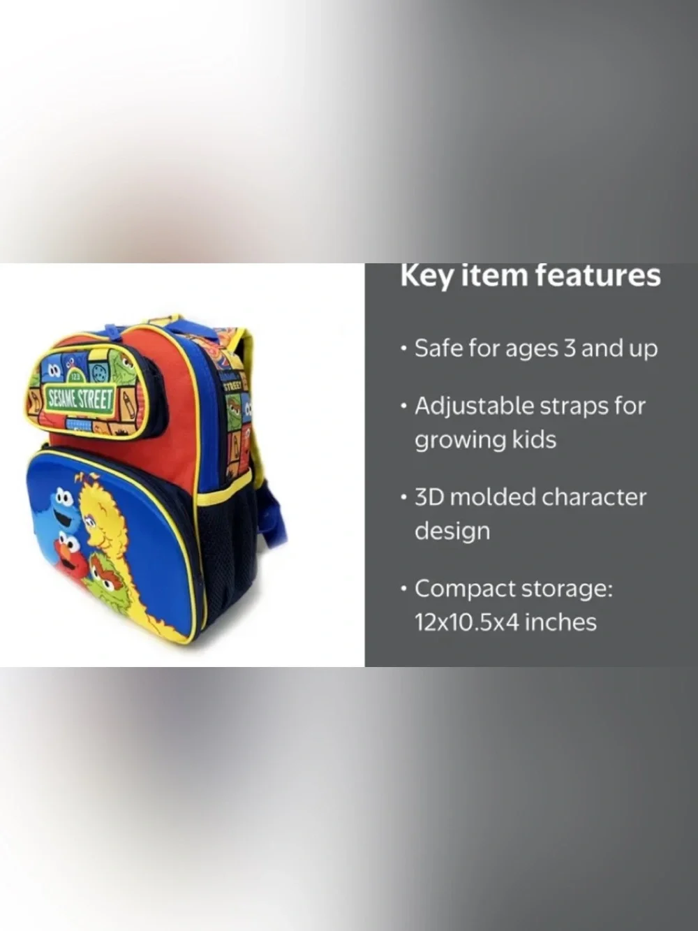 Sesame Street Kids Backpack NWOT